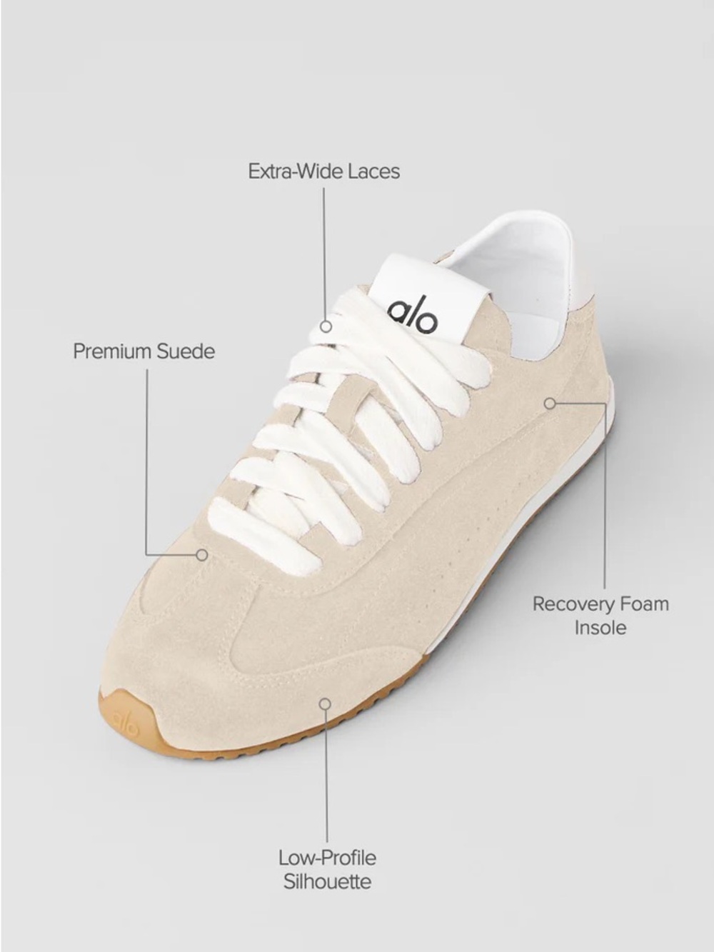 Alo Sunset Sneaker Sandstone Women’s size 9.5 Brand New In Box - Picture 5 of 16